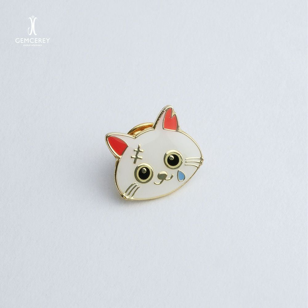 No.419　レジン ヘアゴム キーホルダー ピンバッジ 猫ねこさくら ウチのパートナー「さくらねこ」ピンバッジ | GC online store